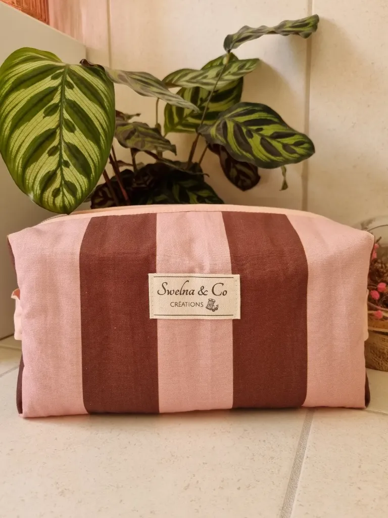 Trousse de voyage larges rayures