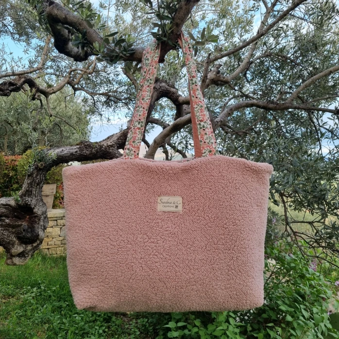 Sac moumoute rose pâle