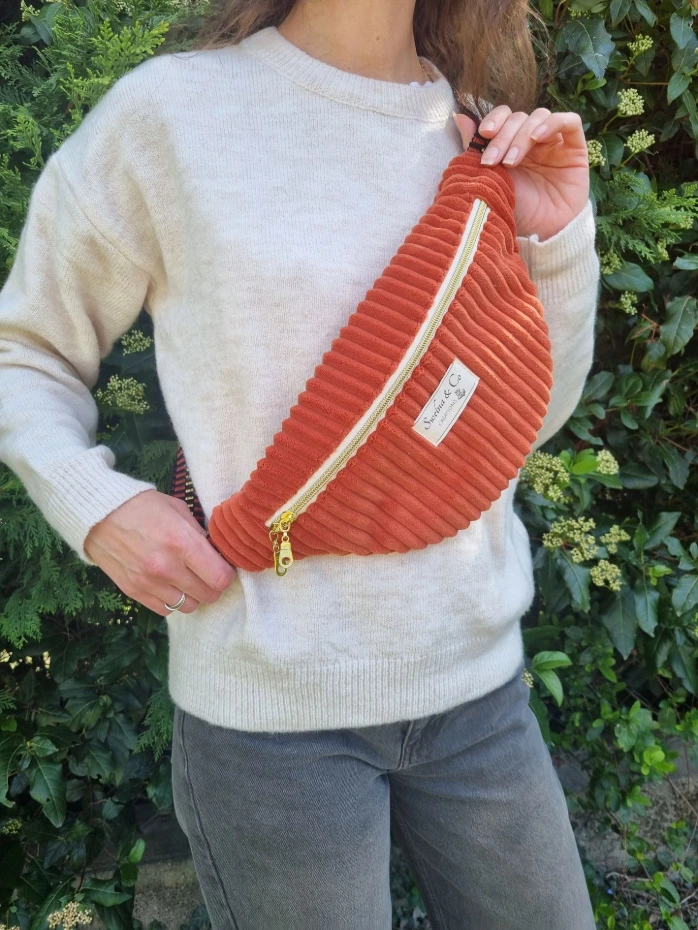 Sac banane terracotta