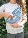 Sac banane bleu ciel